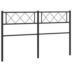 vidaXL Kopfteil Metall Schwarz 135 cm