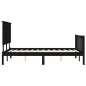 vidaXL Massivholzbett mit Kopfteil Schwarz 120x200 cm vidaXL Massivholzbett mit Kopfteil Schwarz 120x200 cm