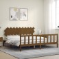 vidaXL Massivholzbett mit Kopfteil Honigbraun 200x200 cm vidaXL Massivholzbett mit Kopfteil Honigbraun 200x200 cm