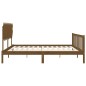 vidaXL Massivholzbett mit Kopfteil Honigbraun 200x200 cm vidaXL Massivholzbett mit Kopfteil Honigbraun 200x200 cm