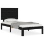 vidaXL Massivholzbett mit Kopfteil Schwarz 100x200 cm vidaXL Massivholzbett mit Kopfteil Schwarz 100x200 cm