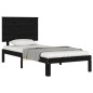vidaXL Massivholzbett mit Kopfteil Schwarz 100x200 cm vidaXL Massivholzbett mit Kopfteil Schwarz 100x200 cm