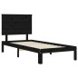 vidaXL Massivholzbett mit Kopfteil Schwarz 100x200 cm vidaXL Massivholzbett mit Kopfteil Schwarz 100x200 cm