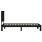vidaXL Massivholzbett mit Kopfteil Schwarz 100x200 cm vidaXL Massivholzbett mit Kopfteil Schwarz 100x200 cm