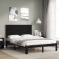 vidaXL Massivholzbett mit Kopfteil Schwarz 120x200 cm vidaXL Massivholzbett mit Kopfteil Schwarz 120x200 cm