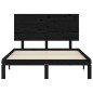 vidaXL Massivholzbett mit Kopfteil Schwarz 120x200 cm vidaXL Massivholzbett mit Kopfteil Schwarz 120x200 cm