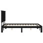 vidaXL Massivholzbett mit Kopfteil Schwarz 120x200 cm vidaXL Massivholzbett mit Kopfteil Schwarz 120x200 cm