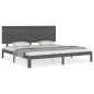 vidaXL Massivholzbett mit Kopfteil Grau 200x200 cm vidaXL Massivholzbett mit Kopfteil Grau 200x200 cm