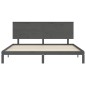 vidaXL Massivholzbett mit Kopfteil Grau 200x200 cm vidaXL Massivholzbett mit Kopfteil Grau 200x200 cm