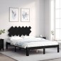 vidaXL Massivholzbett mit Kopfteil Schwarz 120x200 cm vidaXL Massivholzbett mit Kopfteil Schwarz 120x200 cm