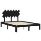vidaXL Massivholzbett mit Kopfteil Schwarz 120x200 cm vidaXL Massivholzbett mit Kopfteil Schwarz 120x200 cm