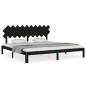 vidaXL Massivholzbett mit Kopfteil Schwarz 200x200 cm vidaXL Massivholzbett mit Kopfteil Schwarz 200x200 cm
