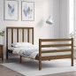 vidaXL Massivholzbett mit Kopfteil Honigbraun 100x200 cm vidaXL Massivholzbett mit Kopfteil Honigbraun 100x200 cm