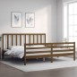 vidaXL Massivholzbett mit Kopfteil Honigbraun 200x200 cm vidaXL Massivholzbett mit Kopfteil Honigbraun 200x200 cm