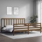 vidaXL Massivholzbett mit Kopfteil Honigbraun 200x200 cm vidaXL Massivholzbett mit Kopfteil Honigbraun 200x200 cm