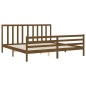 vidaXL Massivholzbett mit Kopfteil Honigbraun 200x200 cm vidaXL Massivholzbett mit Kopfteil Honigbraun 200x200 cm