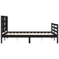 vidaXL Massivholzbett mit Kopfteil Schwarz 140x190 cm vidaXL Massivholzbett mit Kopfteil Schwarz 140x190 cm