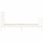 vidaXL Massivholzbett mit Kopfteil Weiß 90x200 cm vidaXL Massivholzbett mit Kopfteil Weiß 90x200 cm