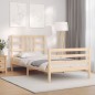 vidaXL Massivholzbett mit Kopfteil 100x200 cm vidaXL Massivholzbett mit Kopfteil 100x200 cm