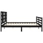 vidaXL Massivholzbett mit Kopfteil Schwarz 200x200 cm vidaXL Massivholzbett mit Kopfteil Schwarz 200x200 cm