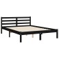 vidaXL Massivholzbett mit Kopfteil Schwarz 140x190 cm vidaXL Massivholzbett mit Kopfteil Schwarz 140x190 cm