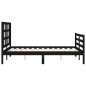 vidaXL Massivholzbett mit Kopfteil Schwarz 120x200 cm vidaXL Massivholzbett mit Kopfteil Schwarz 120x200 cm