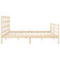 vidaXL Massivholzbett mit Kopfteil 200x200 cm vidaXL Massivholzbett mit Kopfteil 200x200 cm