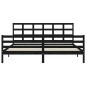 vidaXL Massivholzbett mit Kopfteil Schwarz 200x200 cm vidaXL Massivholzbett mit Kopfteil Schwarz 200x200 cm