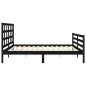 vidaXL Massivholzbett mit Kopfteil Schwarz 200x200 cm vidaXL Massivholzbett mit Kopfteil Schwarz 200x200 cm