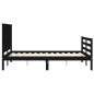 vidaXL Massivholzbett mit Kopfteil Schwarz 120x200 cm vidaXL Massivholzbett mit Kopfteil Schwarz 120x200 cm
