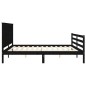 vidaXL Massivholzbett mit Kopfteil Schwarz 200x200 cm vidaXL Massivholzbett mit Kopfteil Schwarz 200x200 cm