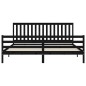 vidaXL Massivholzbett mit Kopfteil Schwarz 200x200 cm vidaXL Massivholzbett mit Kopfteil Schwarz 200x200 cm
