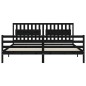 vidaXL Massivholzbett mit Kopfteil Schwarz 200x200 cm vidaXL Massivholzbett mit Kopfteil Schwarz 200x200 cm