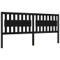 vidaXL Massivholzbett mit Kopfteil Schwarz 200x200 cm vidaXL Massivholzbett mit Kopfteil Schwarz 200x200 cm