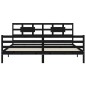 vidaXL Massivholzbett mit Kopfteil Schwarz 200x200 cm vidaXL Massivholzbett mit Kopfteil Schwarz 200x200 cm
