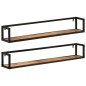 vidaXL Wandregale 2 Stk. 110x17x17 cm Massivholz Mango und Eisen vidaXL Wandregale 2 Stk. 110x17x17 cm Massivholz Mango und Eisen