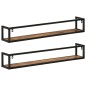 vidaXL Wandregale 2 Stk. 110x17x17 cm Massivholz Mango und Eisen vidaXL Wandregale 2 Stk. 110x17x17 cm Massivholz Mango und Eisen