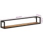 vidaXL Wandregale 2 Stk. 110x17x17 cm Massivholz Mango und Eisen vidaXL Wandregale 2 Stk. 110x17x17 cm Massivholz Mango und Eisen