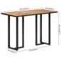 vidaXL Esstisch 110x55x75,5 cm Massivholz Mango vidaXL Esstisch 110x55x75,5 cm Massivholz Mango