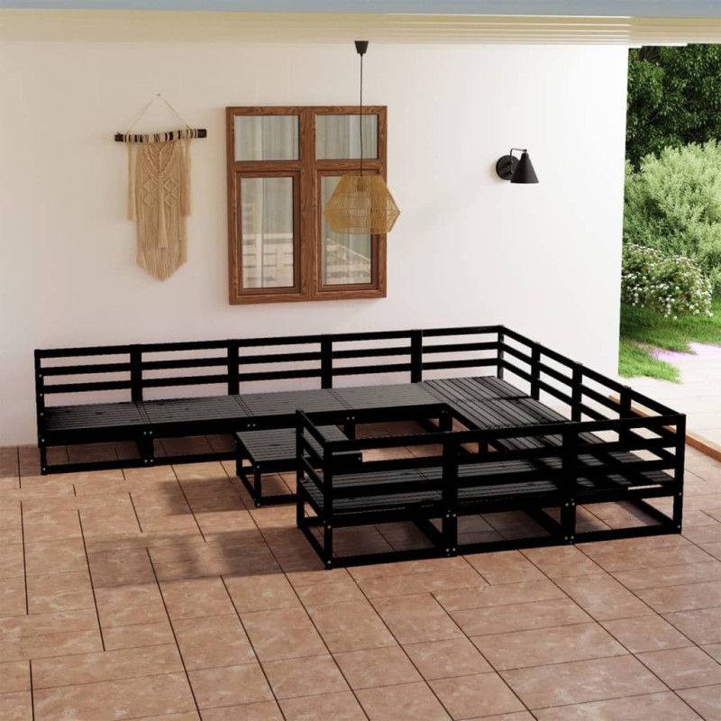 vidaXL 11-tlg. Garten-Lounge-Set Massivholz Kiefer vidaXL 11-tlg. Garten-Lounge-Set Massivholz Kiefer