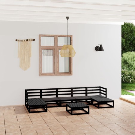 vidaXL 8-tlg. Garten-Lounge-Set Massivholz Kiefer