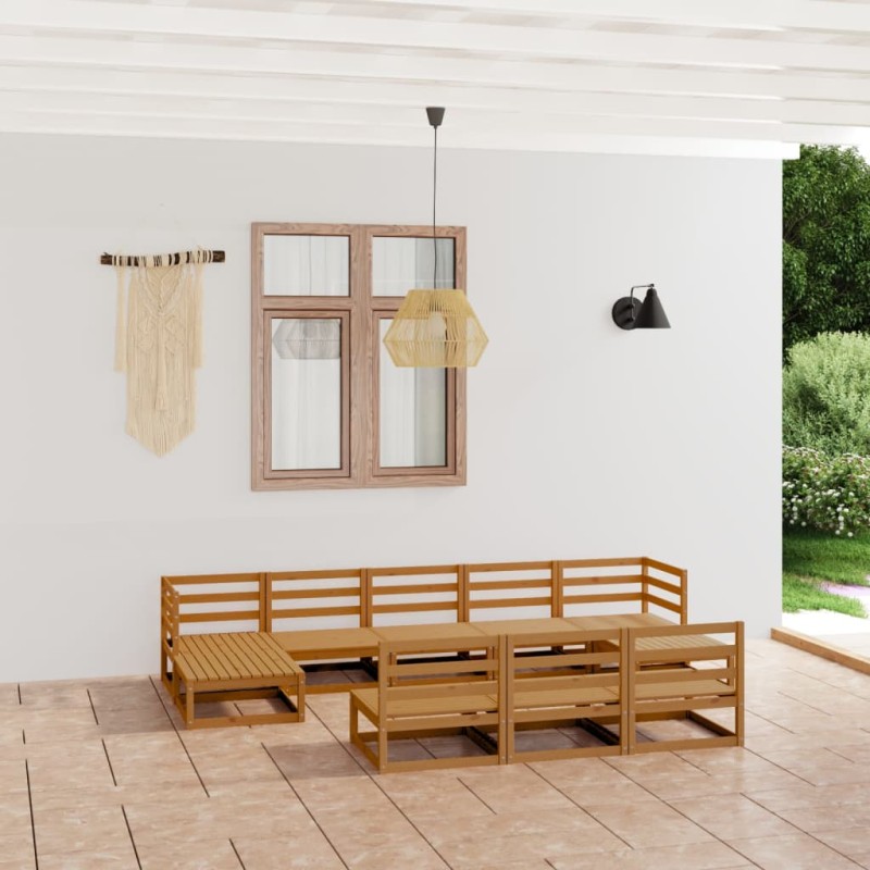 vidaXL 10-tlg. Garten-Lounge-Set Massivholz Kiefer vidaXL 10-tlg. Garten-Lounge-Set Massivholz Kiefer