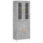 Highboard Betongrau 69,5x34x180 cm Holzwerkstoff Highboard Betongrau 69,5x34x180 cm Holzwerkstoff