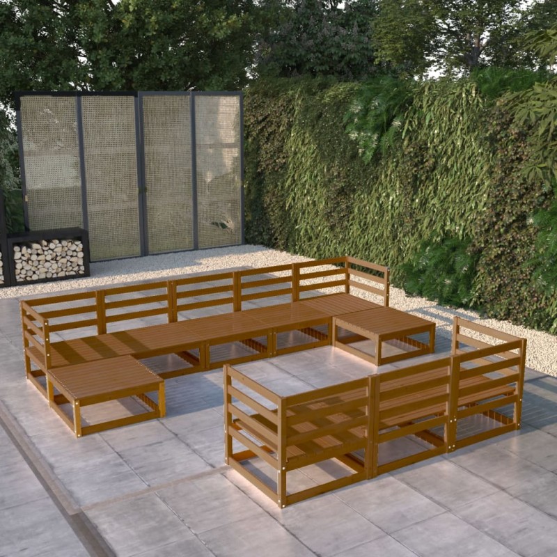 vidaXL 10-tlg. Garten-Lounge-Set Massivholz Kiefer vidaXL 10-tlg. Garten-Lounge-Set Massivholz Kiefer