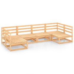 vidaXL 6-tlg. Garten-Lounge-Set Massivholz Kiefer