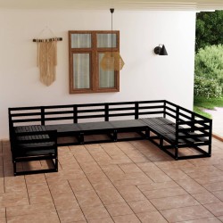 vidaXL 9-tlg. Garten-Lounge-Set Massivholz Kiefer