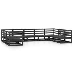 vidaXL 9-tlg. Garten-Lounge-Set Massivholz Kiefer