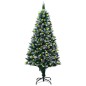 vidaXL Künstlicher Weihnachtsbaum Beschneit LEDs & Zapfen 180 cm vidaXL Künstlicher Weihnachtsbaum Beschneit LEDs & Zapfen 180 cm