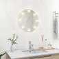 vidaXL Wandspiegel mit LED-Beleuchtung Rund Glas vidaXL Wandspiegel mit LED-Beleuchtung Rund Glas