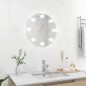 vidaXL Wandspiegel mit LED-Beleuchtung Rund Glas vidaXL Wandspiegel mit LED-Beleuchtung Rund Glas